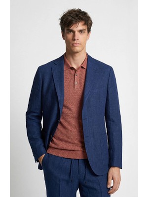 Network Navy Linen Classic Blazer