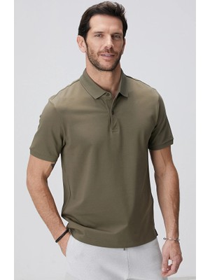 Network N-Tech Khaki Polo Collar T-Shirt