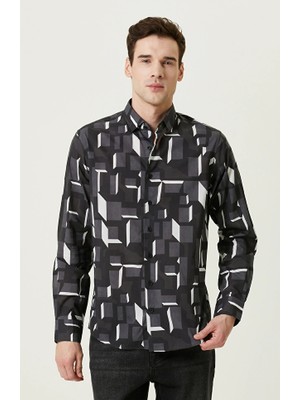 Network Black Pocketless Cotton Shirt