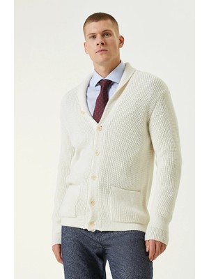 Network Ecru Shawl Collar Cardigan