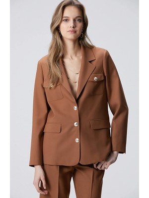 Network Limited Camel Wool Blend Blazer