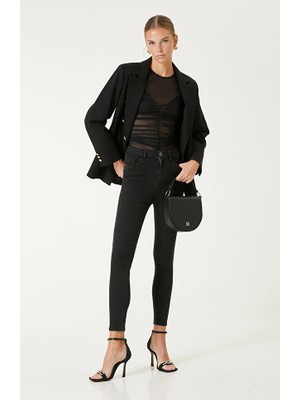 Network Anthracite Push-Up Denim Trousers
