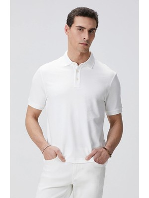 Network Off-White Polo Collar T-Shirt