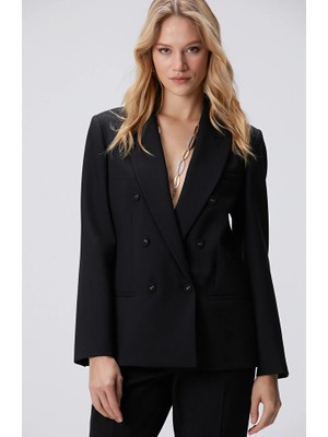 Network Black Wool Blend Blazer