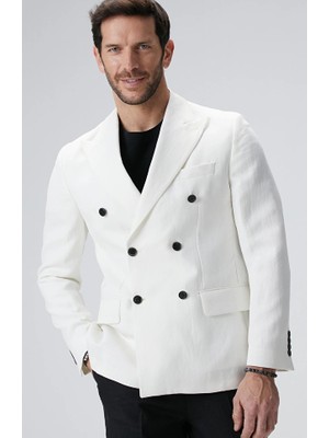 Network Off-White Linen Blend Jacket