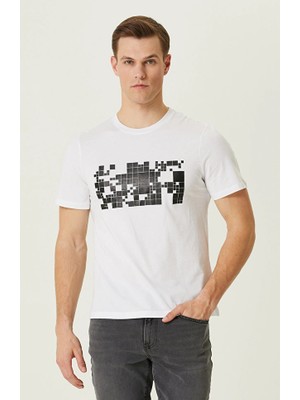 Network White Printed T-Shirt