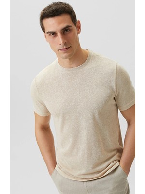 Network Beige Basic T-Shirt