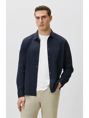 Network Slim Fit Navy Shirt