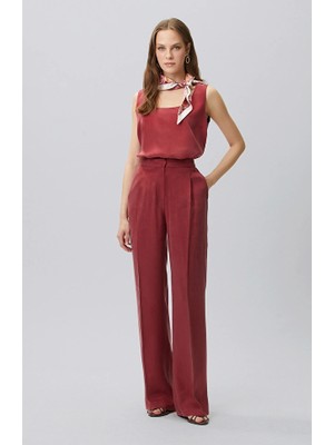 Network Cherry Pleated Palazzo Pants
