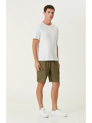 Network Khaki Linen Shorts