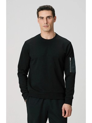 Network Black Zipper Detailed Sweatshirt
