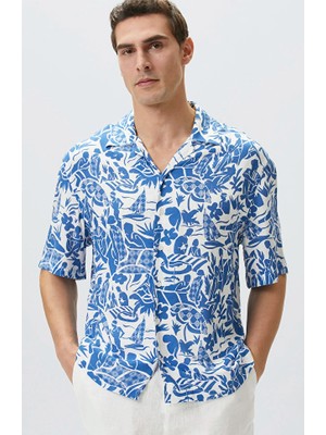 Network Blue Printed Shirt