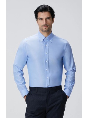 Network Blue Non-Iron Oxford Shirt