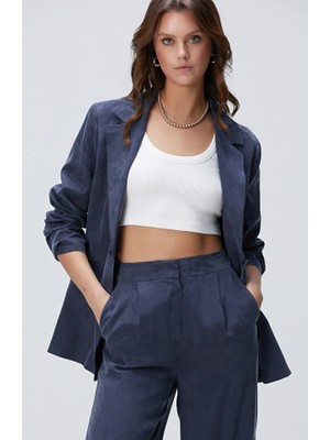 Network Navy Cupro Blazer