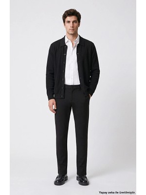 Network Black Pocketed Cardigan