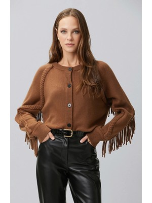 Network Limited Camel Wool Blend Cardigan