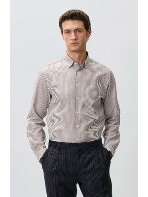 Network Burgundy Striped Shirt