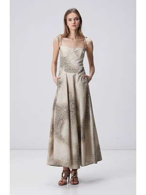 Network Limited Light Beige Patterned Dress