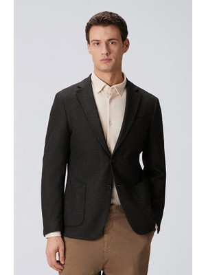 Network Black Striped Wool Blend Knit Jacket