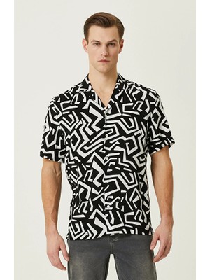 Network Black White Patterned Shirt
