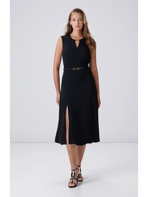 Network Black Zippered Dress