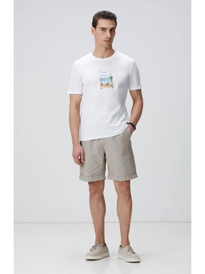 Network Mink Linen Blend Shorts