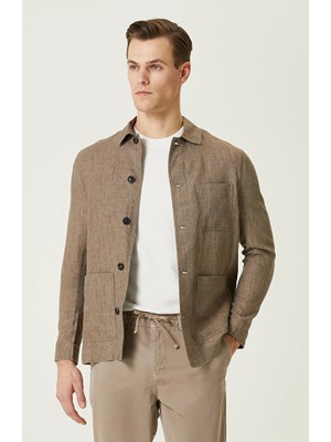 Network Beige Linen Men's Jacket