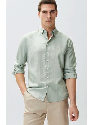 Network Green Linen Shirt