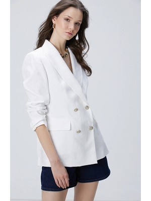 Network White Linen Jacket