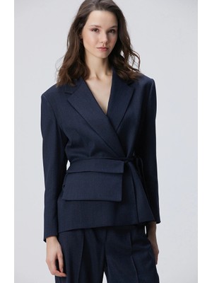 Network Navy Wool Blend Blazer