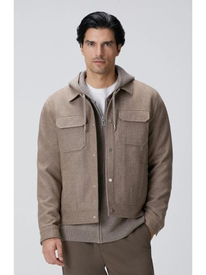 Network Beige Wool Blend Coat