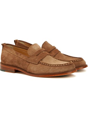 George Hogg Camel Men's Suede Loafers