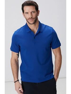 Network N-Tech Royal Blue Polo Collar T-Shirt