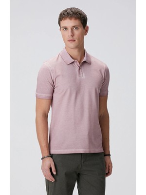 Network Dusty Rose Polo Collar T-Shirt