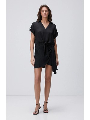 Network Black Jacquard Mini Skirt