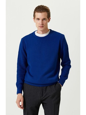 Network Saxe Blue Crew Neck Sweater