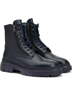 Divarese Dıvarese Navy Men's Leather Boots