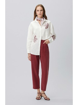 Network Cherry Tencel Blend Casual Pants