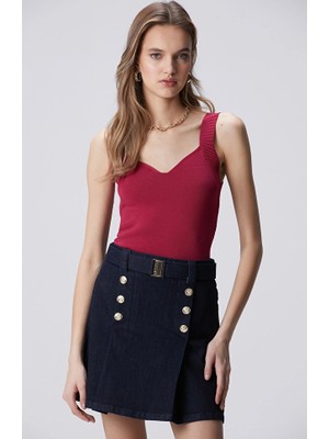 Network Cherry Braided Detail Knit Tank Top