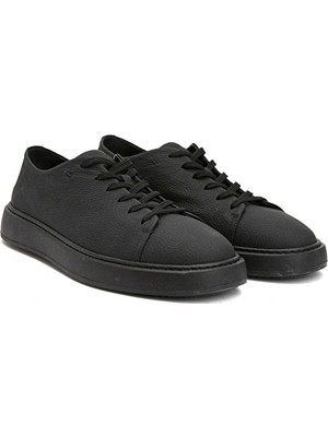Network Black Men's Leather Sneakers