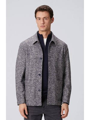 Network Navy Wool Blend Knit Blazer