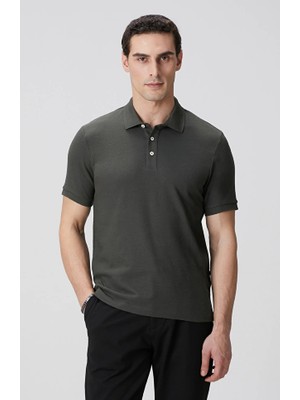 Network Khaki Polo Collar T-Shirt