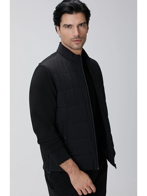 Network Black Knit-Sleeve Jacket