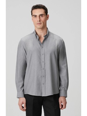 Network Grey Wool Blend Shirt