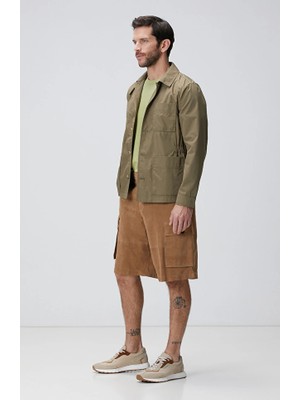 Network Camel Leather Chino Shorts