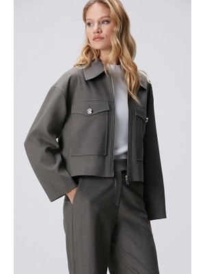Network Mink Pocket Detail Coat