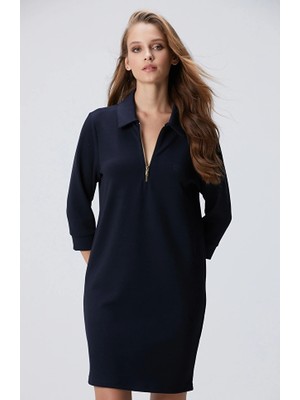 Network Navy Polo Knit Dress