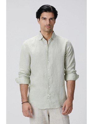 Network Mint Linen Shirt