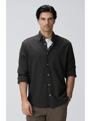 Network Brown Wool Blend Knit Shirt
