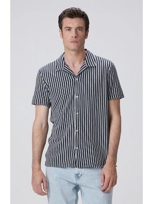 Network Navy White Shirt